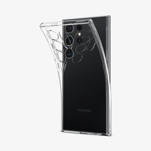 ACS07283 - Galaxy S24 Ultra Case Liquid Crystal in Crystal Clear showing the back